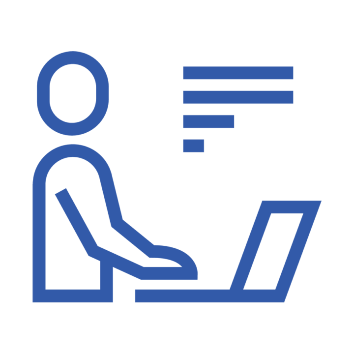 icon of person at computer